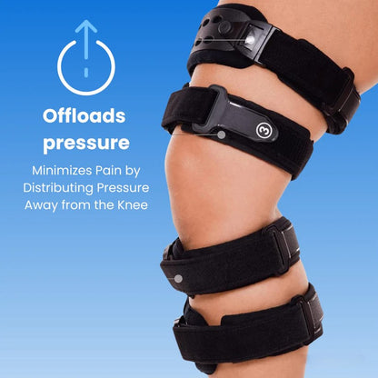 StabilityPlus Knee Brace - Attelle de Décharge pour l'Arthrose du Genou | Support Médial et Latéral pour la Douleur de l'Arthrite Os sur Os